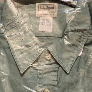 L.L. Bean Sage Green Traditional Fit Shirt